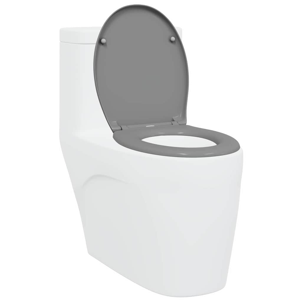 Sedile del WC con rilascio rapido Grigio 44.8 x 37.3 x 4.2 cm 42002347