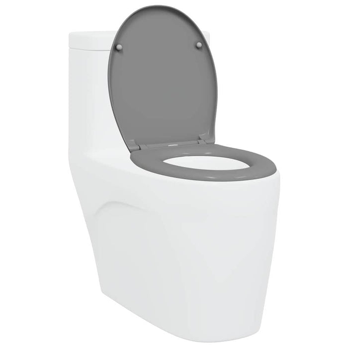 Sedile del WC con rilascio rapido Grigio 44.8 x 37.3 x 4.2 cm 42002347