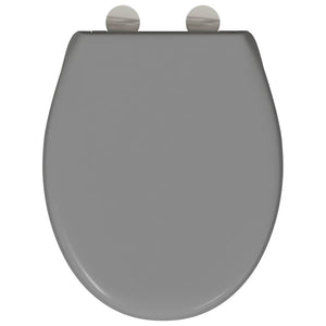 Sedile del WC con rilascio rapido Grigio 44.8 x 37.3 x 4.2 cm 42002347