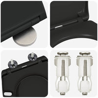 Sedile del WC con rilascio rapido Nero 44.8 x 37.3 x 4.2 cm 42002348