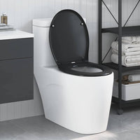Sedile del WC con rilascio rapido Nero 44.8 x 37.3 x 4.2 cm 42002348