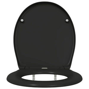 Sedile del WC con rilascio rapido Nero 44.8 x 37.3 x 4.2 cm 42002348