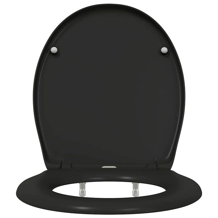 Sedile del WC con rilascio rapido Nero 44.8 x 37.3 x 4.2 cm 42002348