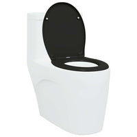 Sedile del WC con rilascio rapido Nero 44.8 x 37.3 x 4.2 cm 42002348