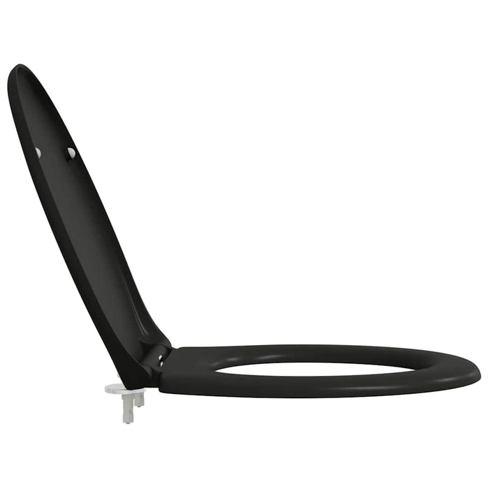 Sedile del WC con rilascio rapido Nero 44.8 x 37.3 x 4.2 cm 42002348