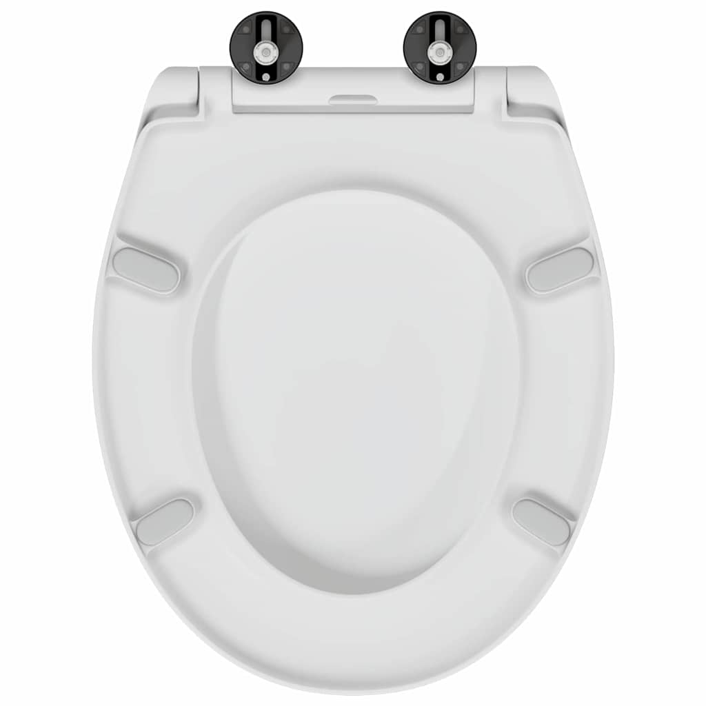 Sedile del WC con rilascio rapido Bianco 44.8 x 37.3 x 4.2 cm 42002349