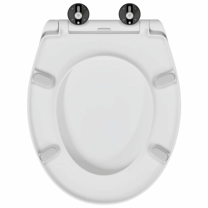 Sedile del WC con rilascio rapido Bianco 44.8 x 37.3 x 4.2 cm 42002349