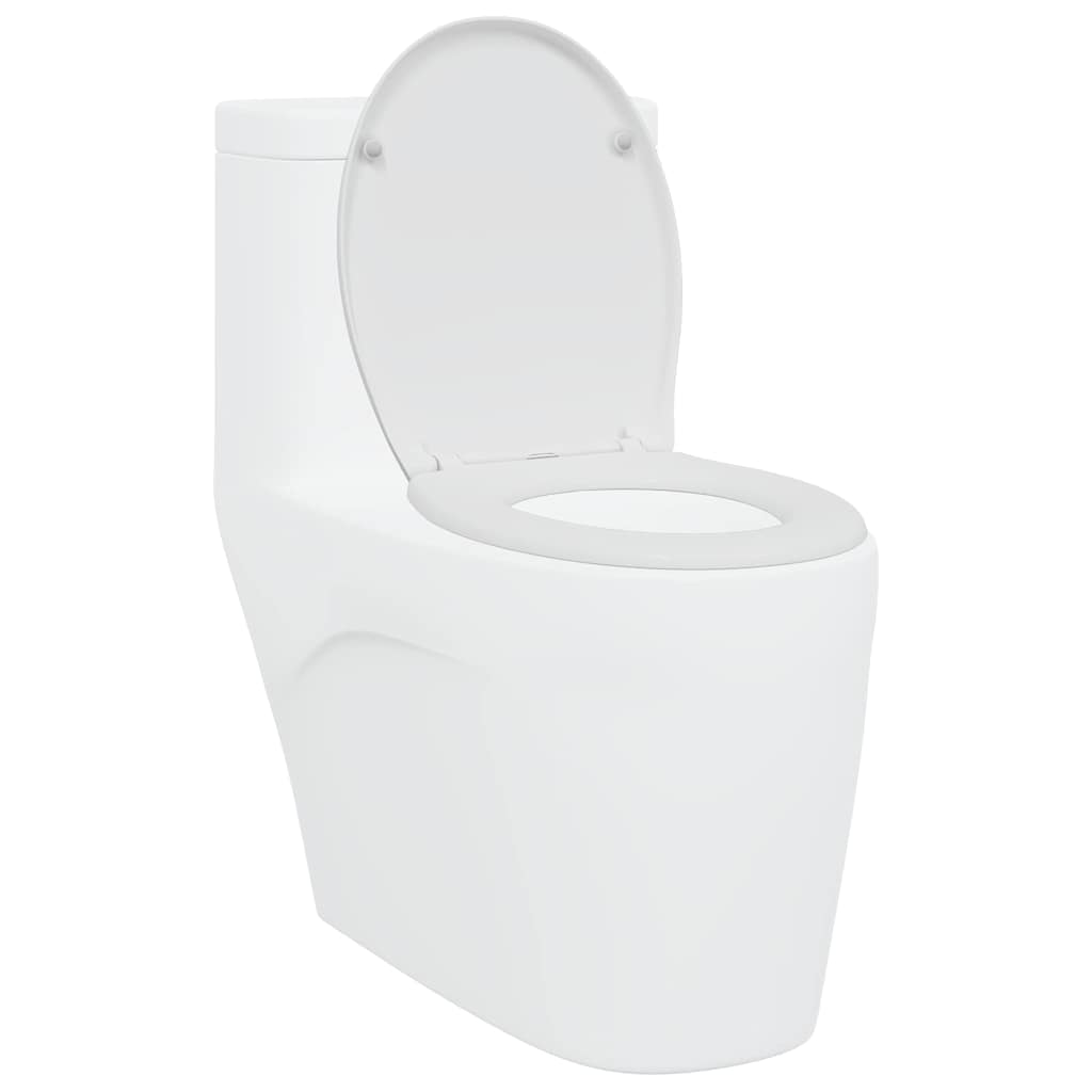 Sedile del WC con rilascio rapido Bianco 44.8 x 37.3 x 4.2 cm 42002349