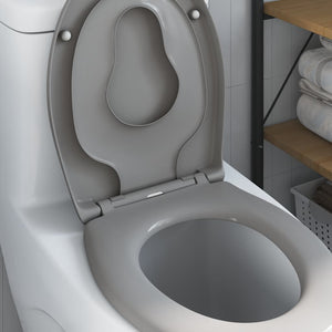 Sedile del WC con rilascio rapido Grigio 44,5 x 37,3 x 4,3 cm 42002351