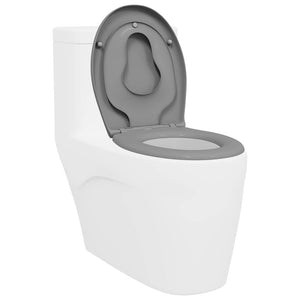 Sedile del WC con rilascio rapido Grigio 44,5 x 37,3 x 4,3 cm 42002351