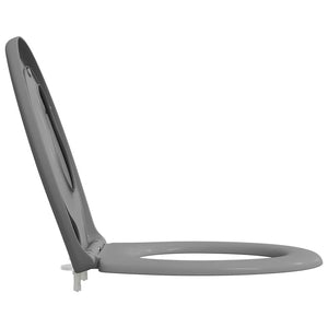 Sedile del WC con rilascio rapido Grigio 44,5 x 37,3 x 4,3 cm 42002351