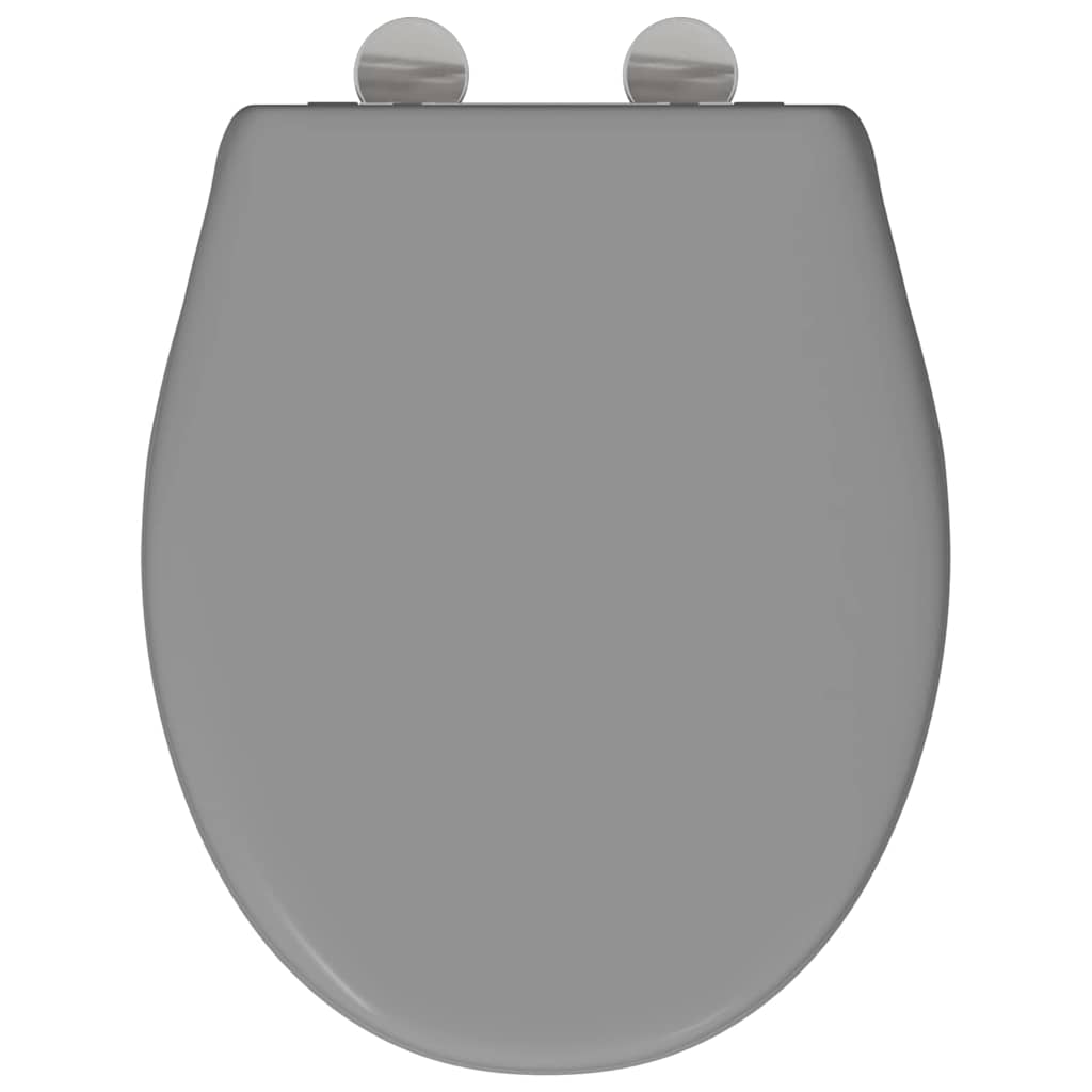 Sedile del WC con rilascio rapido Grigio 44,5 x 37,3 x 4,3 cm 42002351