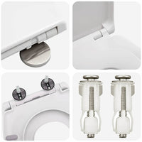 Sedile del WC con rilascio rapido Bianco 44,5 x 37,3 x 4,3 cm 42002353