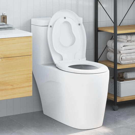 Sedile del WC con rilascio rapido Bianco 44,5 x 37,3 x 4,3 cm 42002353