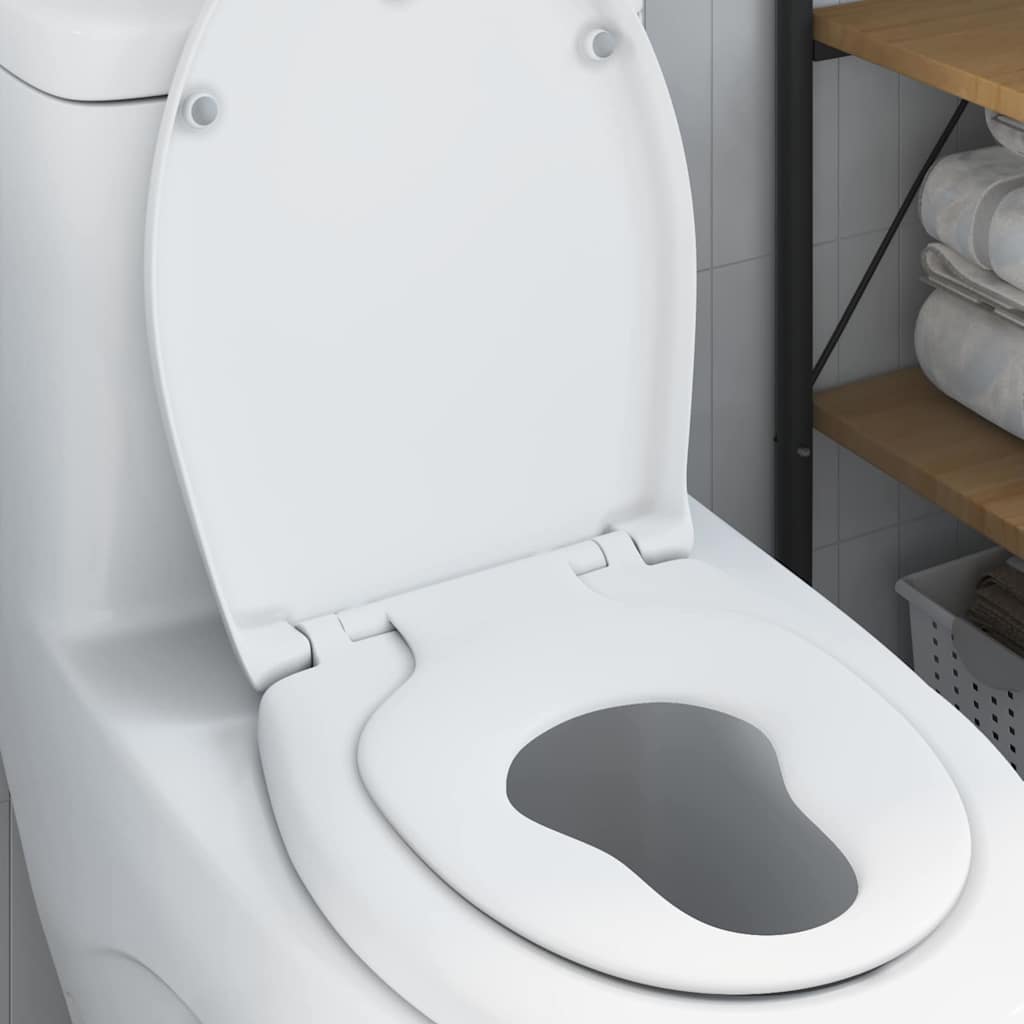 Sedile del WC con rilascio rapido Bianco 44,5 x 37,3 x 4,3 cm 42002353