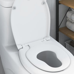 Sedile del WC con rilascio rapido Bianco 44,5 x 37,3 x 4,3 cm 42002353