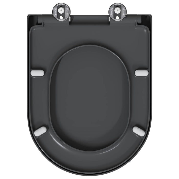 Sedile del WC con rilascio rapido Antracite 46.2 x 36 x 4.3 cm 42002354