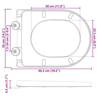 Sedile del WC con rilascio rapido Antracite 46.2 x 36 x 4.3 cm 42002354