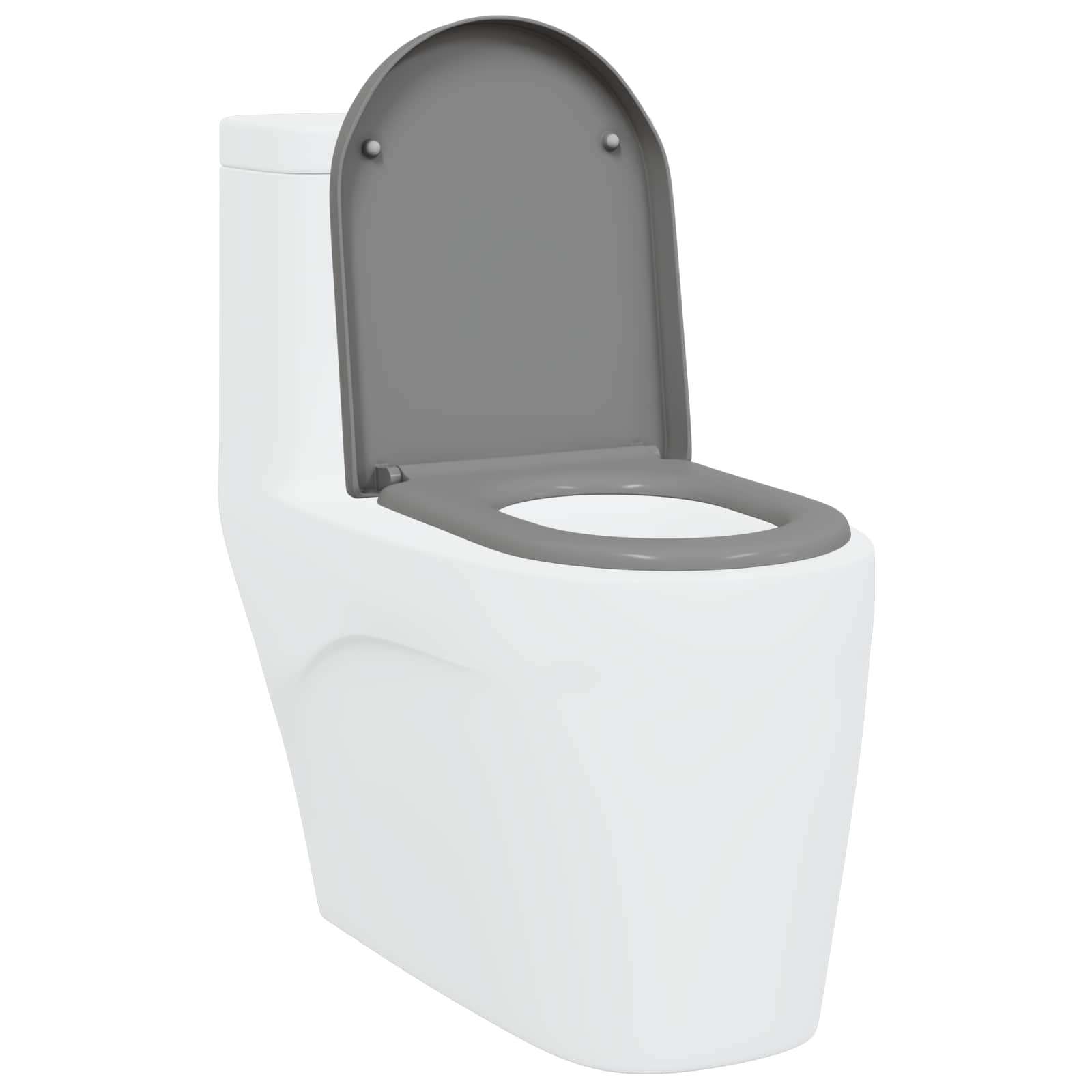 Sedile del WC con rilascio rapido Grigio 46.2 x 36 x 4.3 cm 42002355
