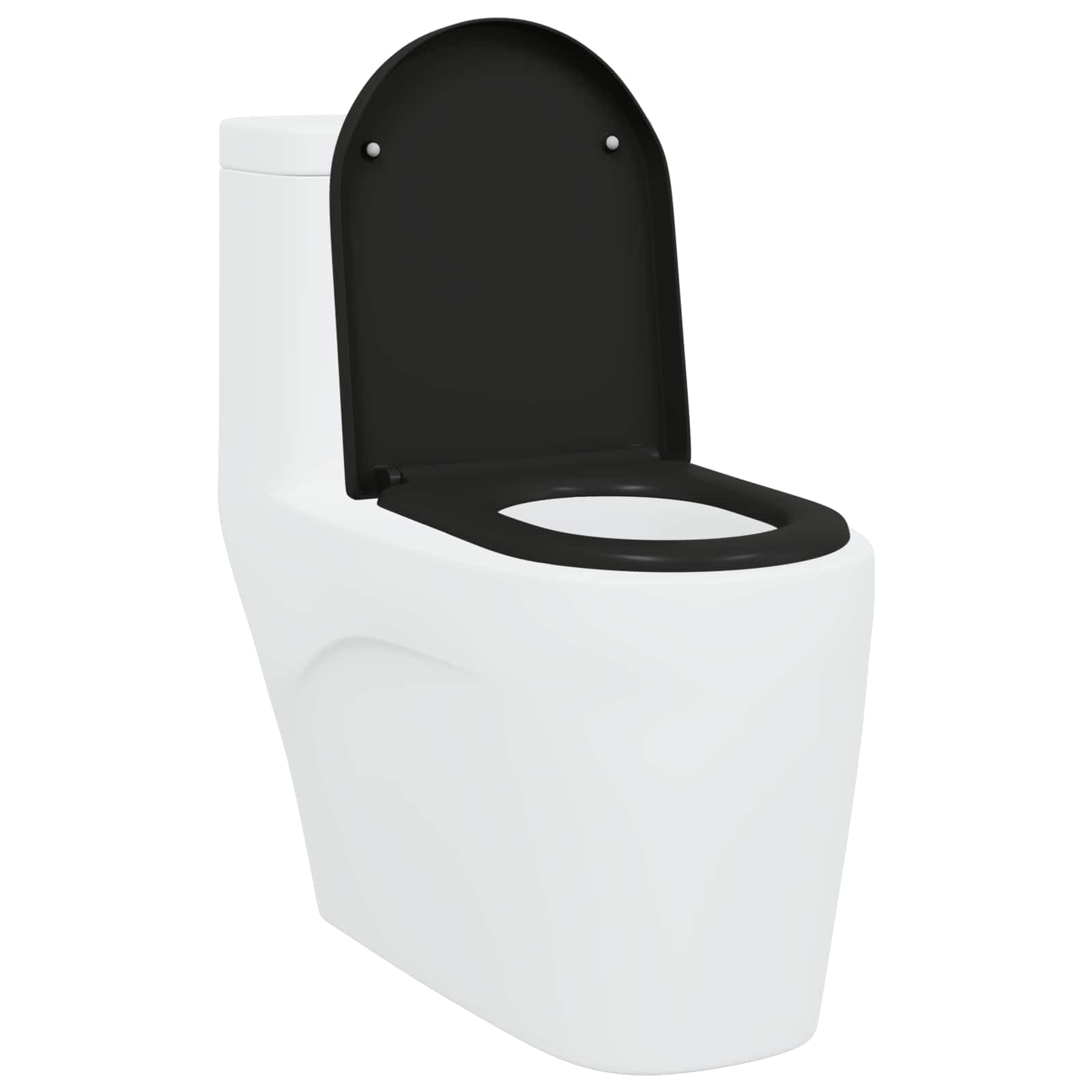 Sedile del WC con rilascio rapido Nero 46.2 x 36 x 4.3 cm 42002356