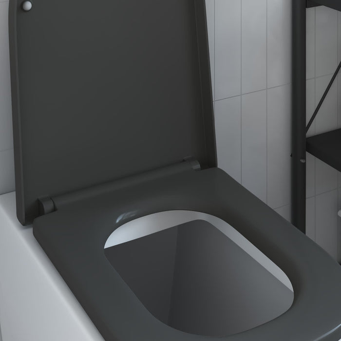 Sedile del WC con rilascio rapido Antracite 44.5 x 35 x 3.6 cm 42002358