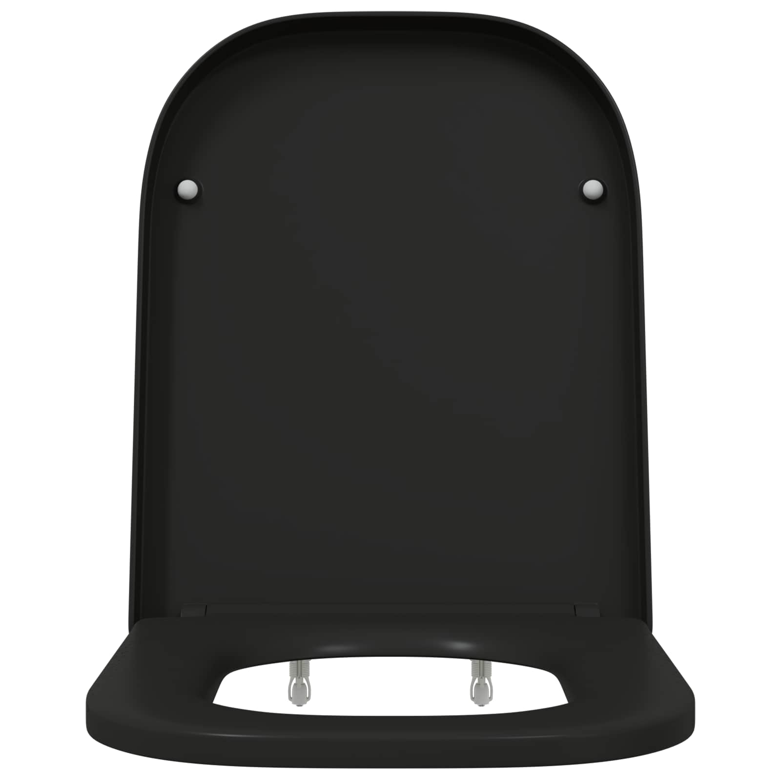 Sedile del WC con rilascio rapido Nero 44.5 x 35 x 3.6 cm 42002360