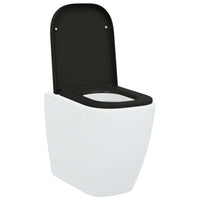 Sedile del WC con rilascio rapido Nero 44.5 x 35 x 3.6 cm 42002360