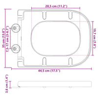 Sedile del WC con rilascio rapido Nero 44.5 x 35 x 3.6 cm 42002360