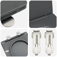 Sedile del WC con rilascio rapido Antracite 44 x 36.4 x 3.4 cm 42002366