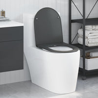Sedile del WC con rilascio rapido Antracite 44 x 36.4 x 3.4 cm 42002366