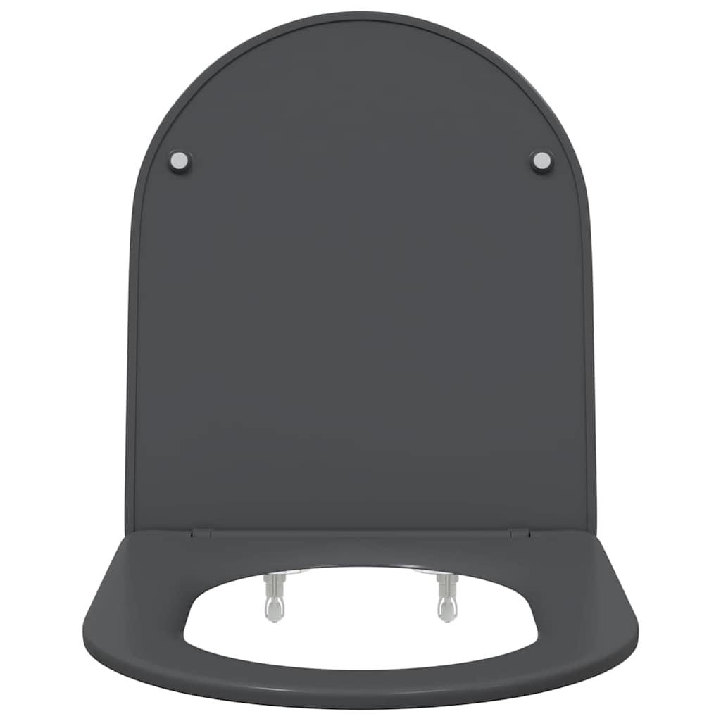 Sedile del WC con rilascio rapido Antracite 44 x 36.4 x 3.4 cm 42002366