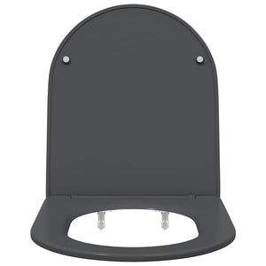 Sedile del WC con rilascio rapido Antracite 44 x 36.4 x 3.4 cm 42002366
