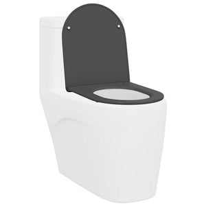 Sedile del WC con rilascio rapido Antracite 44 x 36.4 x 3.4 cm 42002366