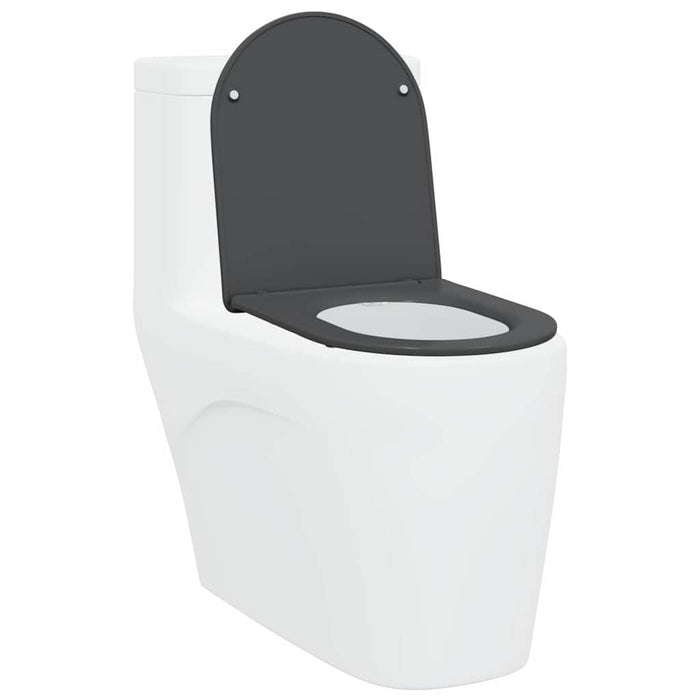 Sedile del WC con rilascio rapido Antracite 44 x 36.4 x 3.4 cm 42002366