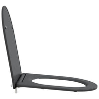 Sedile del WC con rilascio rapido Antracite 44 x 36.4 x 3.4 cm 42002366