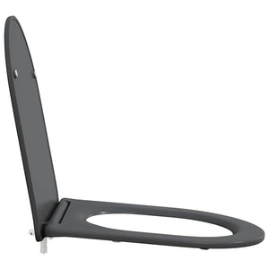 Sedile del WC con rilascio rapido Antracite 44 x 36.4 x 3.4 cm 42002366
