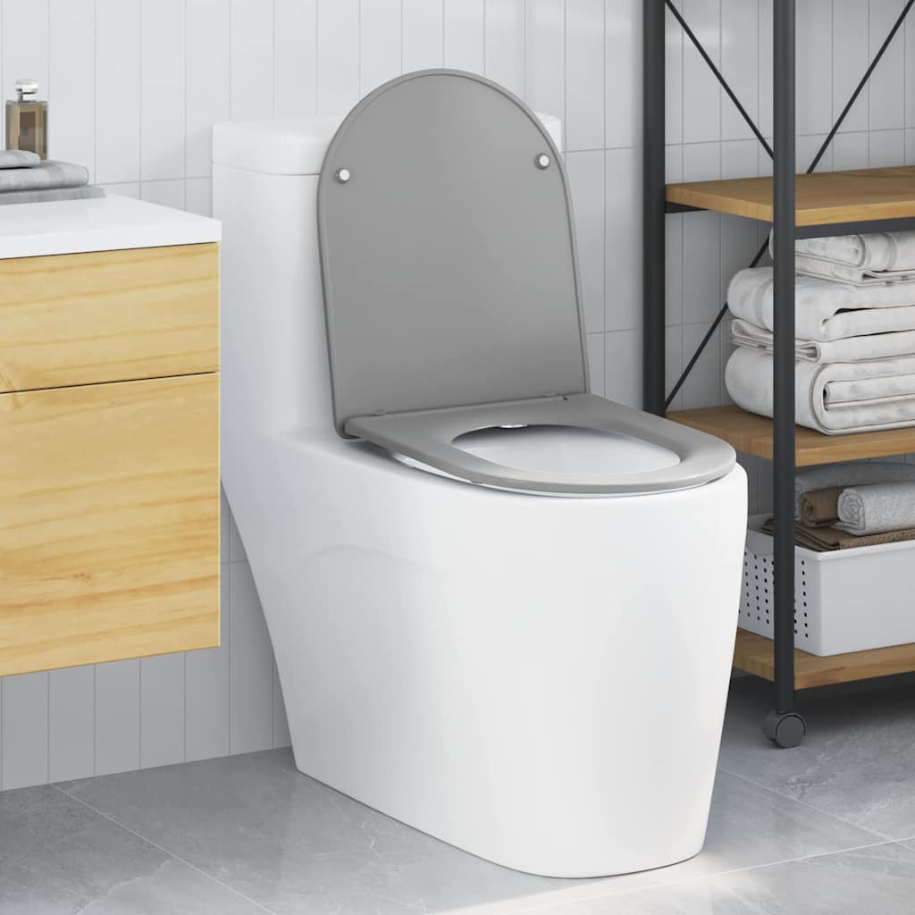 Sedile del WC con rilascio rapido Grigio 44 x 36.4 x 3.4 cm 42002367