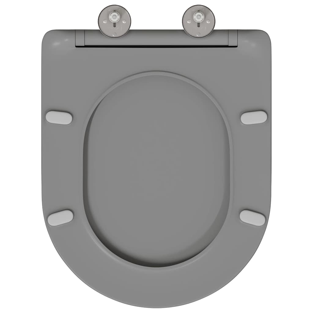 Sedile del WC con rilascio rapido Grigio 44 x 36.4 x 3.4 cm 42002367