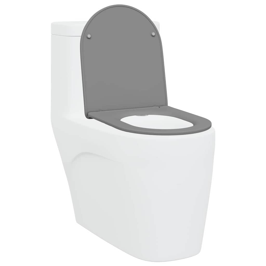 Sedile del WC con rilascio rapido Grigio 44 x 36.4 x 3.4 cm 42002367