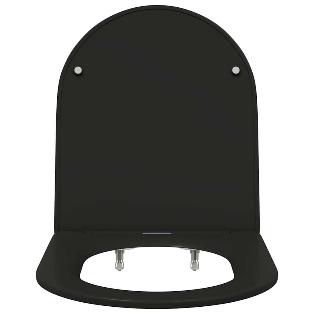 Sedile del WC con rilascio rapido Nero 44 x 36.4 x 3.4 cm 42002368