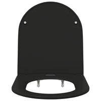 Sedile del WC con rilascio rapido Nero 44 x 36.4 x 3.4 cm 42002368
