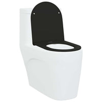 Sedile del WC con rilascio rapido Nero 44 x 36.4 x 3.4 cm 42002368