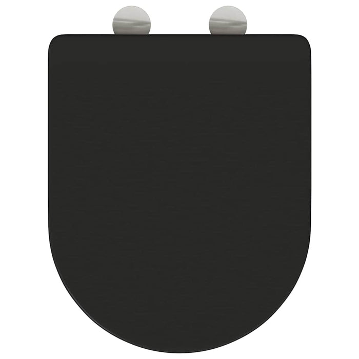 Sedile del WC con rilascio rapido Nero 44 x 36.4 x 3.4 cm 42002368