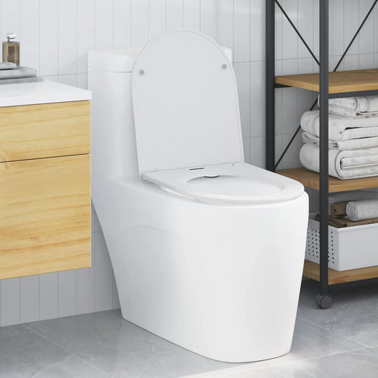 Sedile del WC con rilascio rapido Bianco 44 x 36.4 x 3.4 cm 42002369