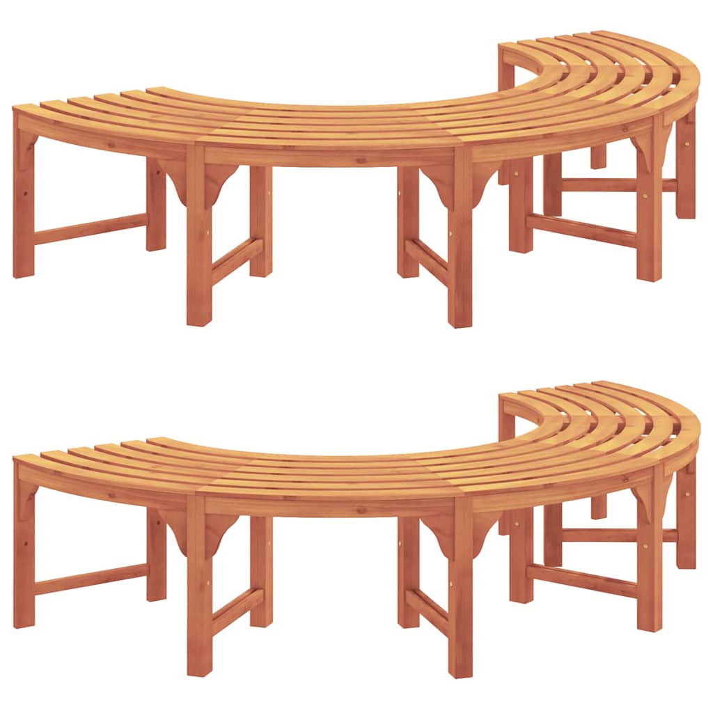 Panchina per Alberi 2 pcs Marrone 160 x 160 x 45cm 3324836