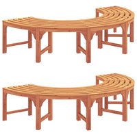 Panchina per Alberi 2 pcs Marrone 160 x 160 x 45cm 3324836