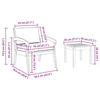 Set bistrot 5 pcs Marrone 45 x 45 x 38cm 3328619