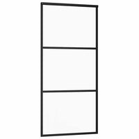 Porta Scorrevole con Ferramenta 76x205cm Vetro ESG Alluminio 3332803