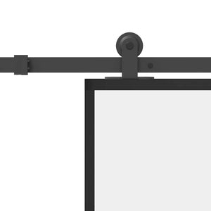 vidaXL Porta Scorrevole con Ferramenta 76x205cm Vetro ESG Alluminio