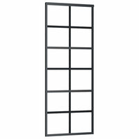 Porta Scorrevole con Ferramenta 76x205cm Vetro ESG Alluminio